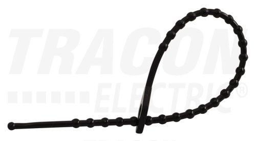 120F-GY Gyöngyös nyitható kábelkötegelő, fekete