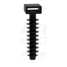 Beüthető kábelkötegelő tipli, UV-álló, fekete