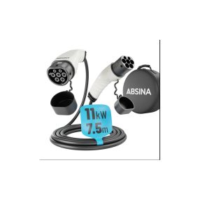   Absina 11kW, 16A, 3 fázisú, 7.5m elektromos autó töltőkábel