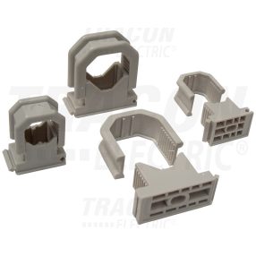 Kábel- és csőrögzítő, sorolható, szürke