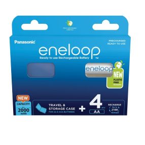   eneloop BK-3MCDEC4BE AA/ceruza 2000mAh Ni-MH akkumulátor 4db/csomag + akkubox