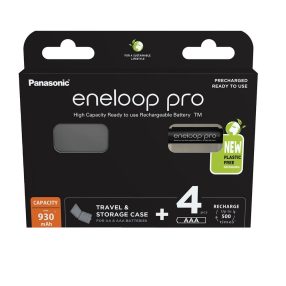   eneloop pro BK-4HCDEC4BE AAA/mikro 930mAh Ni-MH akkumulátor 4db/csomag + akkubox