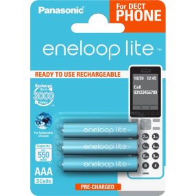   eneloop lite BK-4LCCE/3DE AAA/mikro 550mAh Ni-MH akkumulátor 3 db/csomag