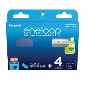   eneloop BK-4MCDEC4BE AAA/mikro 800mAh Ni-MH akkumulátor 4db/csomag + akkubox