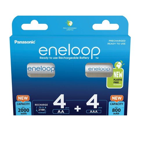 eneloop BK-KJMCDE44E 800mAh/AAA és 2000mAh/AAakkumulátor 4-4db/csomag