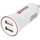 SKROSS USB töltő, autós, szivargyújtó (2x USB-A, 1A/2,4A)