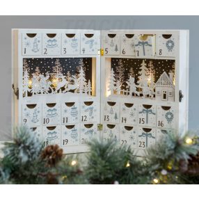LED karácsonyi adventi kalendárium, elemes (X22050)
