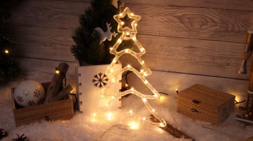 CHRAT30WW LED karácsonyi ablakdísz,fenyőfa,elemes (X23002)