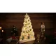 LED karácsonyi ösvény tájképpel, fa, elemes (X25003)