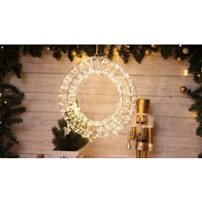 LED karácsonyi koszorú (X23014)