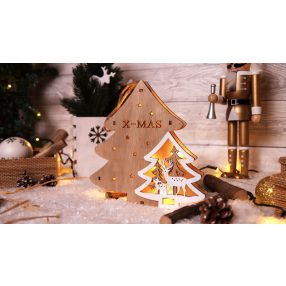 LED karácsonyi fenyőfa,fa,elemes (X23006)