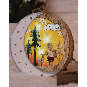 LED karácsonyi hold,angyal,fa,elemes (X23020)