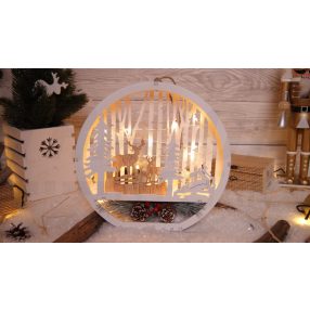 LED karácsonyi dísz,fa, rénszarvas, elemes (X23023)