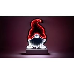 LED karácsonyi tükördísz , manó, USB (X25019)