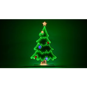 LED karácsonyi tükördísz , fenyő, USB (X25018)