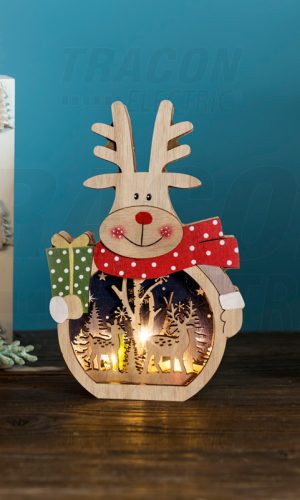 CHRRDW3WW LED karácsonyi dekoráció, szarvas, elemes (X22089)