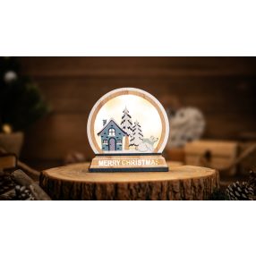 LED karácsonyi dísz,fa, medve, elemes (X25004)