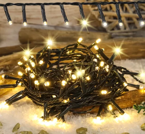 Karácsonyi sziporkázó fényfüzér, kültéri/beltéri (X25033)