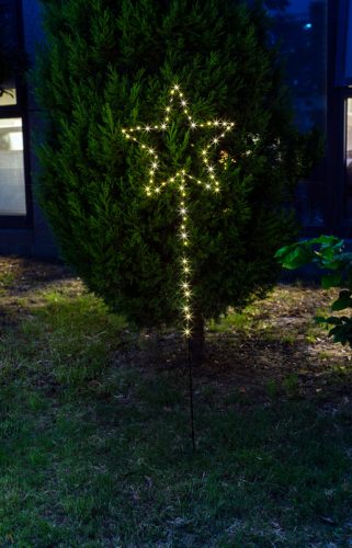 CHRSTO100WW Kerti LED világító csillag, elemes (X22049)