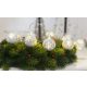 CHRSTSFBW10WW LED karácsonyi lánc, gömb, hópehely, fehér, elemes (X22064)