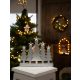 CHRTRWS5WW LED karácsonyi gyertyapiramis,karácsonyfa,ezüst,elem(X22098)