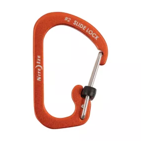   CSLA2-19-R6 SlideLock® reteszelhető alumínium karabiner #2 - Narancsszín. Teherbírás: 4,5 kg.