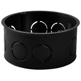 Perforált kötődoboz süllyesztett, sima, fekete