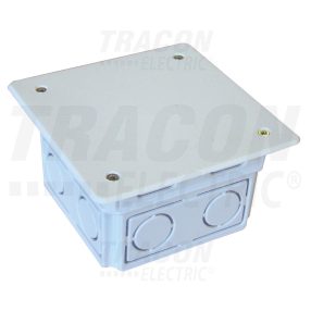 Perforált kötődoboz süllyesztett, négyzetes, fekete