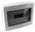 Falon kívüli elosztódoboz, füstszínű-sík ajtóval, NPE nélkül