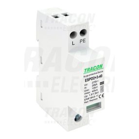   ESPD2+3-40-1+1P T2+T3 AC típusú túlfeszültség  levezető, egybeépített