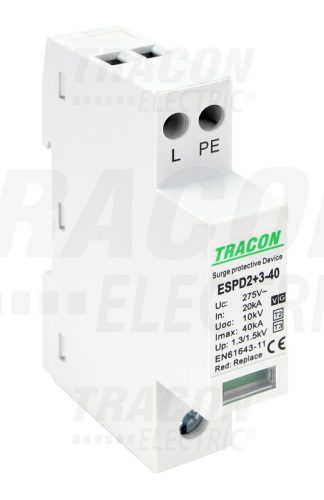 ESPD2+3-40-1+1P T2+T3 AC típusú túlfeszültség  levezető, egybeépített