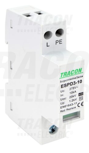 ESPD3-10-1+1P T3 AC típusú túlfeszültség levezető, egybeépített
