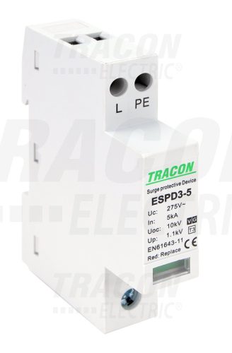 ESPD3-5-1+1P T3 AC típusú túlfeszültség levezető, egybeépített