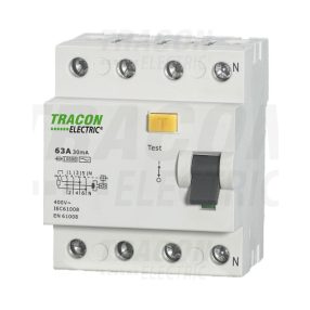 Áram-védőkapcsoló, 4 pólusú