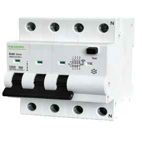 Kombinált védőkapcsoló, 4P, 5modul, B karakterisztika