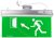 Élvilágítós LED kijáratjelző ragasztható piktogramokkal