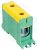 Főáramköri leágazó kapocs, sínre/felületre, zöld/sárga