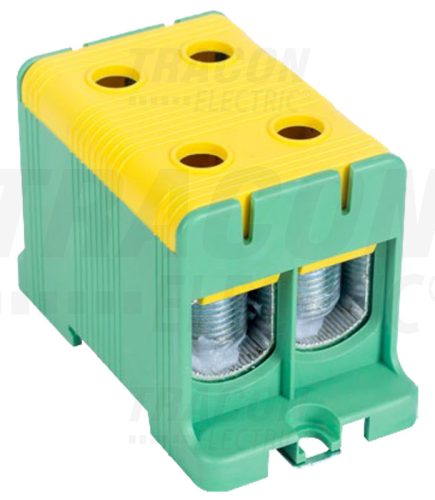 FLEAL-150/2ZS Főáramköri leágazó kapocs, sínre/felületre, zöld/sárga