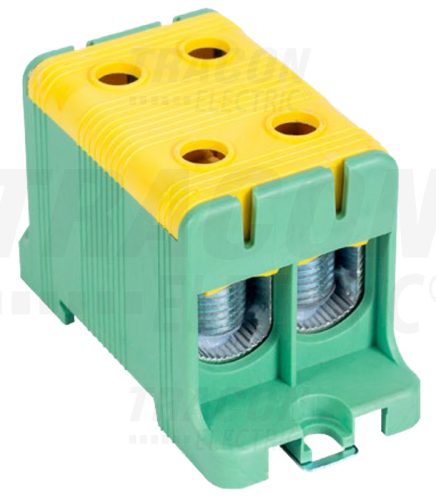 FLEAL-95/2ZS Főáramköri leágazó kapocs, sínre/felületre, zöld/sárga