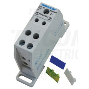 Fővezetéki leágazó sorkapocs, sínre szerelhető