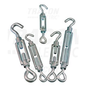   Sodrony-és huzalfeszítő szem-horog, acél+temperált öntvény