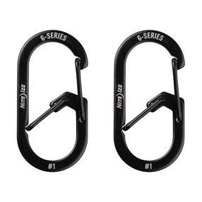   G -Series® dupla kamrás karabiner #1 - 2-es csomag - fekete