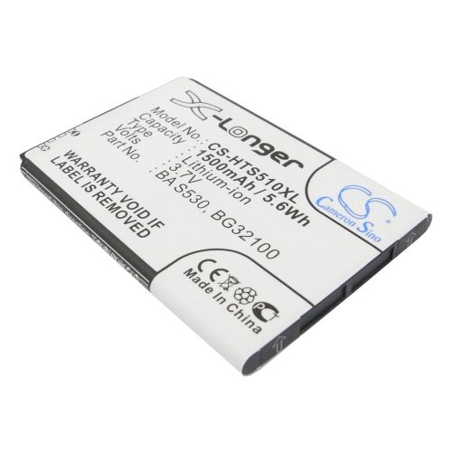 HTC BA S530, BG32100, BA S590 3.7V 1500mAh utángyártott akku Li-ion