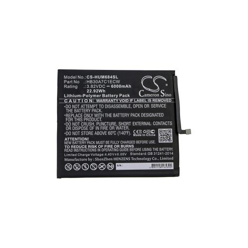 Realpower Li-Polymer akku (3,82V / 6000mAh, Huawei HB30A7C1ECW kompatibilis) FEKETE