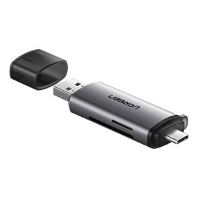   UGREEN USB + USB-C adapter SD + microSD kártyaolvasó (szürke)