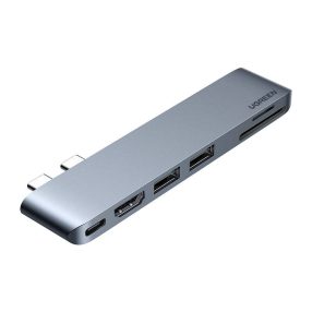  UGREEN CM380 6 az 1-ben  USB-C hub adapter, MacBook Air / Pro-hoz (szürke)