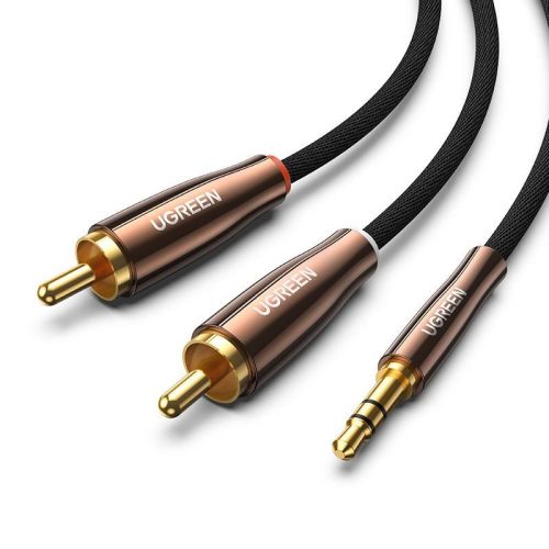 UGREEN AV170 kábel 2x RCA (Cinch) jack 3,5 mm, 3m (fekete)