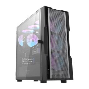   Darkflash DK431 Mesh számítógépház + 4 ventilátor (fekete)