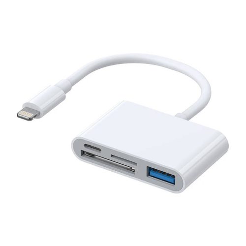 Lightning-USB OTG adapter Joyroom S-H142 SD kártyaolvasó, microSD (fehér)