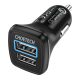 Car Charger Choetech C0051, 30W QC 3.0 Dual Ports (black)